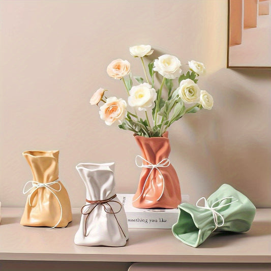 Vaso in Ceramica Design Sacchetto